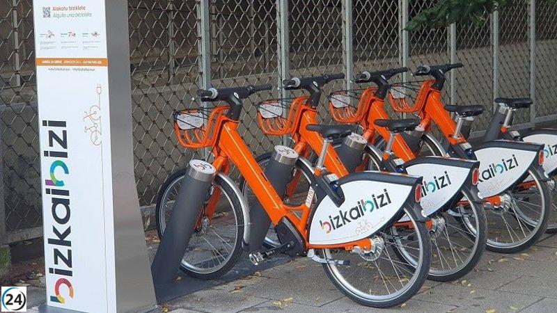 El servicio de alquiler de bicicletas BizkaiBizi registra un récord de 3.000 alquileres diarios con una comunidad de 36.000 usuarios