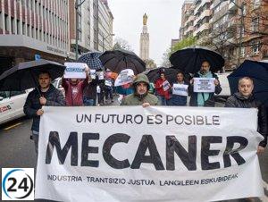 Industrialistas de Bizkaia solicitan al Gobierno Vasco que proteja el empleo en Mecaner y evite 149 despidos.