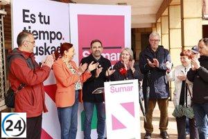 Larrea llama a concentrar el voto en Sumar para impulsar el cambio en Euskadi y mejorar servicios públicos. 