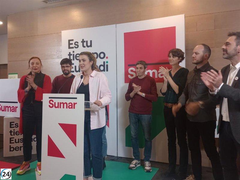 Sumar insta a considerar una mayoría de izquierdas en el futuro Gobierno del Parlamento Vasco