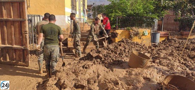 Soldados de Mungia reemplazan a sus colegas tras diez días de misión en Valencia.