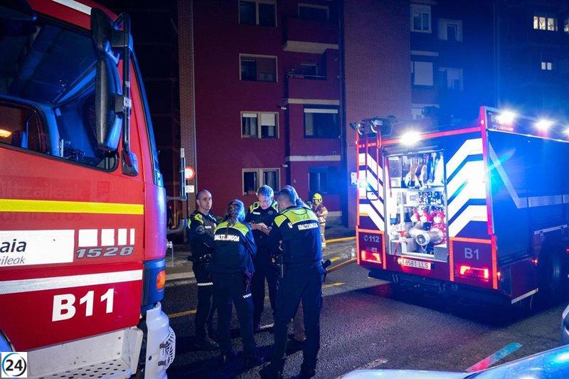 Trabajador sufre quemaduras en incendio en Barakaldo por fallo eléctrico.
