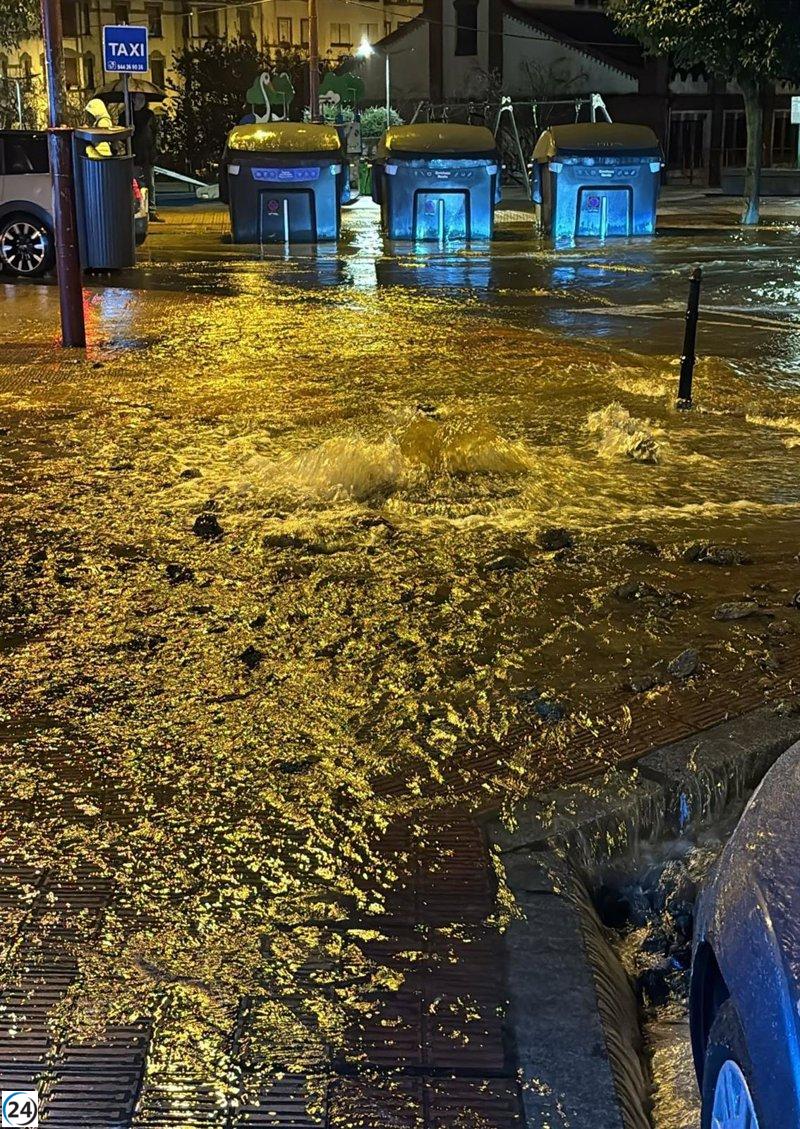 Explosión de tubería en Barakaldo causa corte de agua en varios edificios del centro.