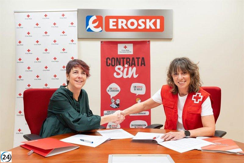 Eroski y Cruz Roja sellan acuerdo para impulsar la empleabilidad de mujeres sobrevivientes de violencia de género.