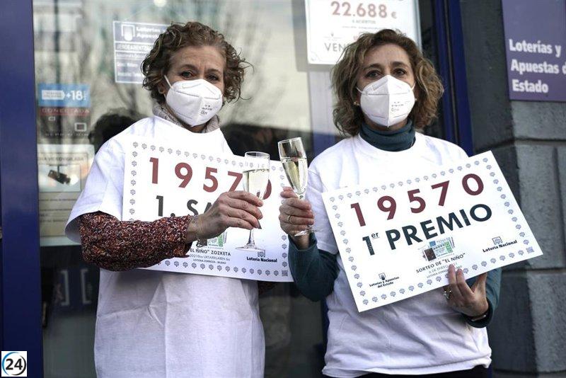 Bilbao lidera los premios de la lotería de 'El Niño' con 19 ganadores, seguido por San Sebastián con 9 y Vitoria con 1.
