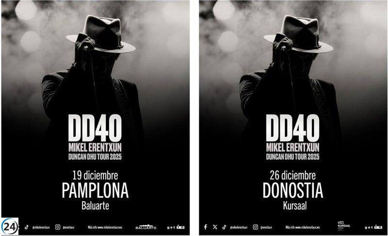 Mikel Erentxun llevará su tour 'Duncan Dhu 40 años' a San Sebastián y Pamplona.