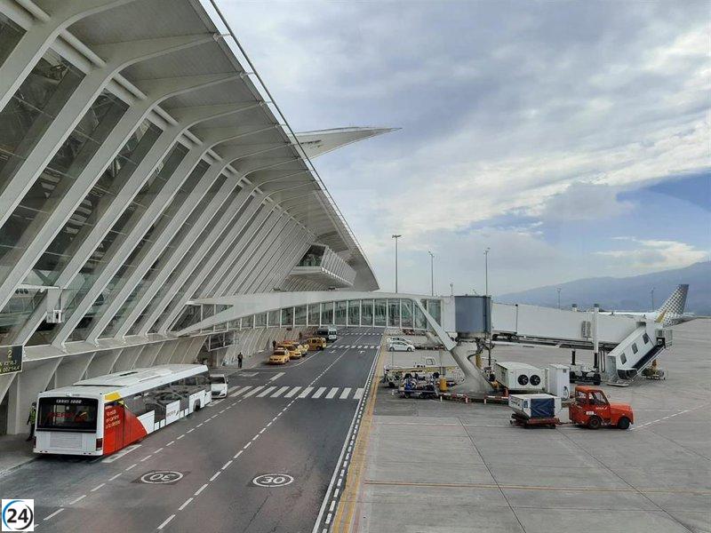 Dieciséis vuelos en Bilbao suspendidos debido a violentas ráfagas de viento.