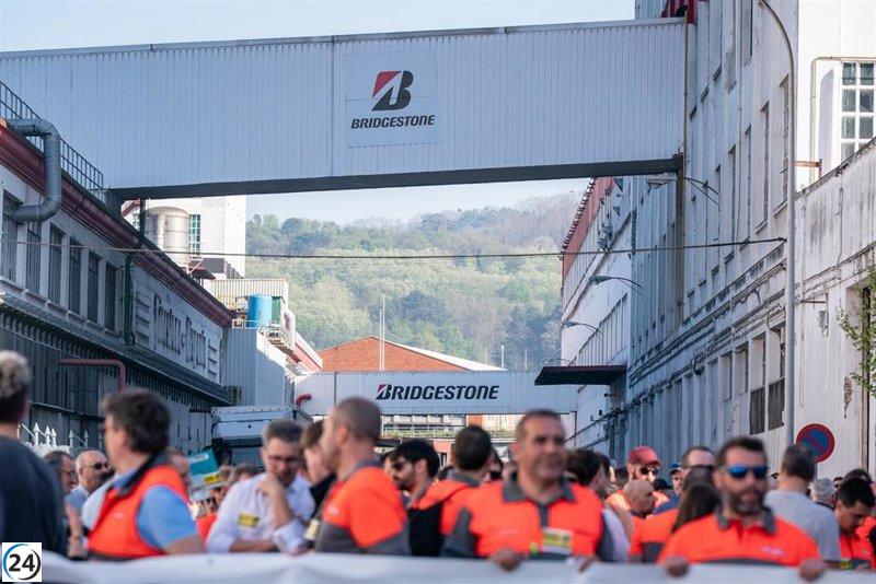 Producción en Bridgestone Basauri y Usansolo detenida por paro laboral.