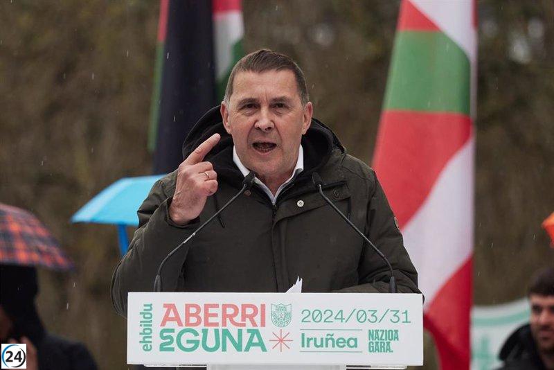 Otegi reafirma la lucha inquebrantable del pueblo vasco por su soberanía.