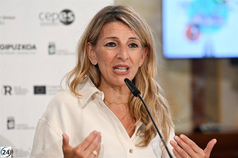 Díaz convoca a manifestarse por la jornada laboral reducida y en apoyo al Gobierno progresista.