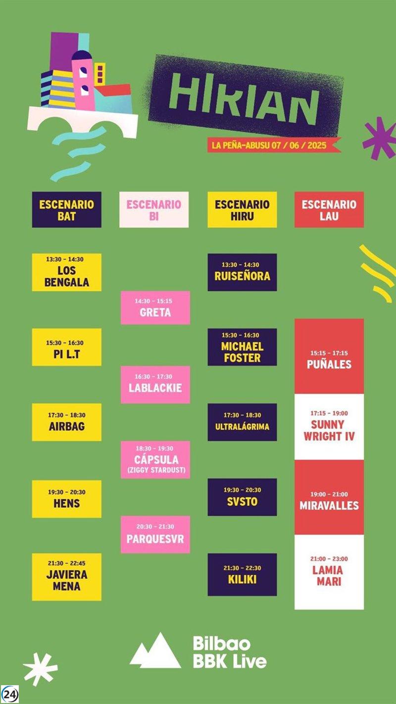 Hirian, pionero del BBK Live, organiza 18 conciertos gratuitos en La Peña y Abusu este sábado 7 de junio.