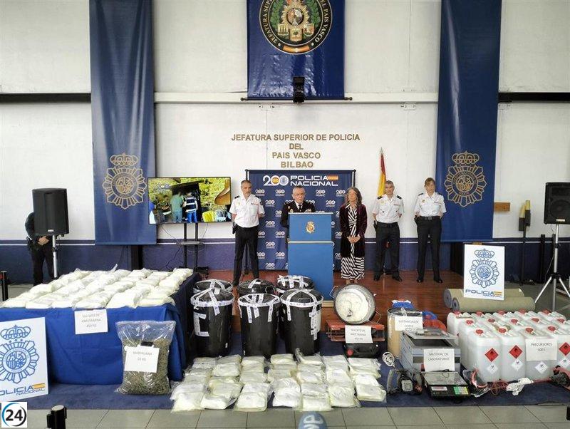Desmantelado en Zeberio un laboratorio de speed y confiscado un gigantesco alijo.
