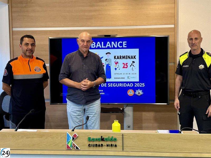 Conflicto en fiestas de Barakaldo resulta en dos arrestos, incluido un menor, y deja tres personas heridas.