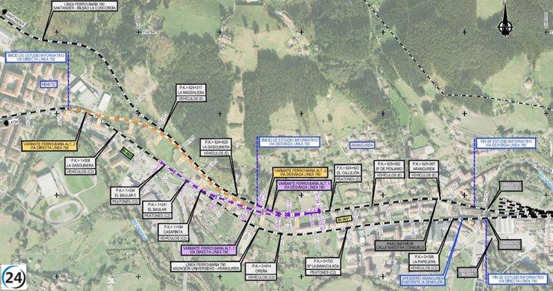 Adif invierte 1,4 millones en el diseño del nuevo plan ferroviario de Zalla.