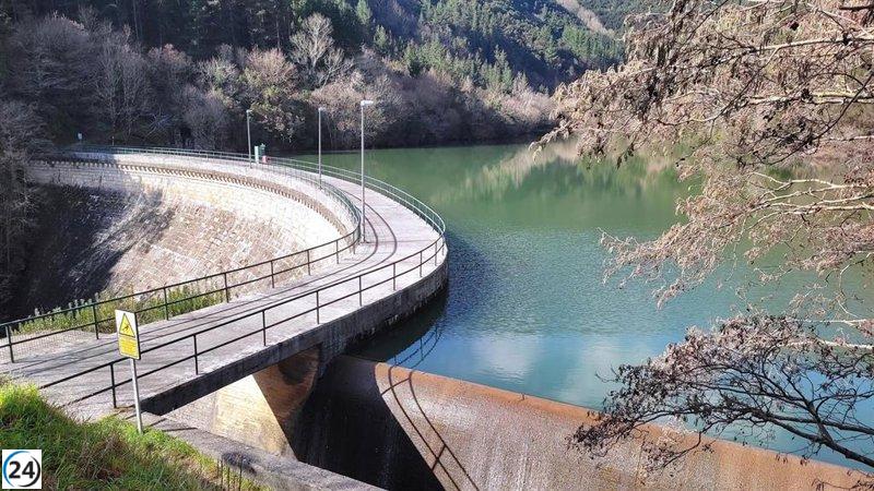 Los embalses de Bizkaia alcanzan el 69,6% de su capacidad, con una reducción de casi 8 hm³ respecto a 2024.