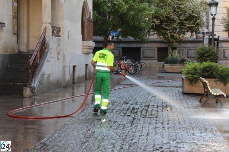 Vitoria-Gasteiz planea iniciar el nuevo contrato de limpieza en el verano de 2026.
