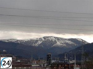 Euskadi seguirá en alerta por nieve en el interior a menos de 1.000 metros hasta el domingo por la mañana.