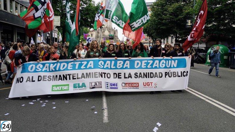Sindicatos tienen éxito en la segunda jornada de huelga en Osakidetza con un 65% de incidencia.