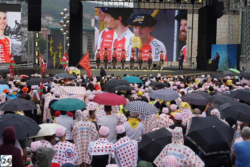 Multitudes llenan el Museo Guggenheim Bilbao para la presentación oficial de los equipos del Tour
