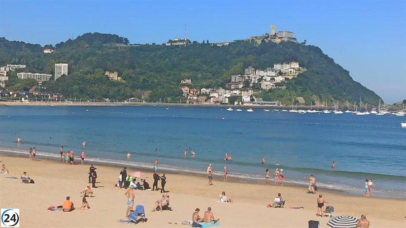 La bandera verde ondea en las playas de San Sebastián al no haber avistamiento de carabelas portuguesas.