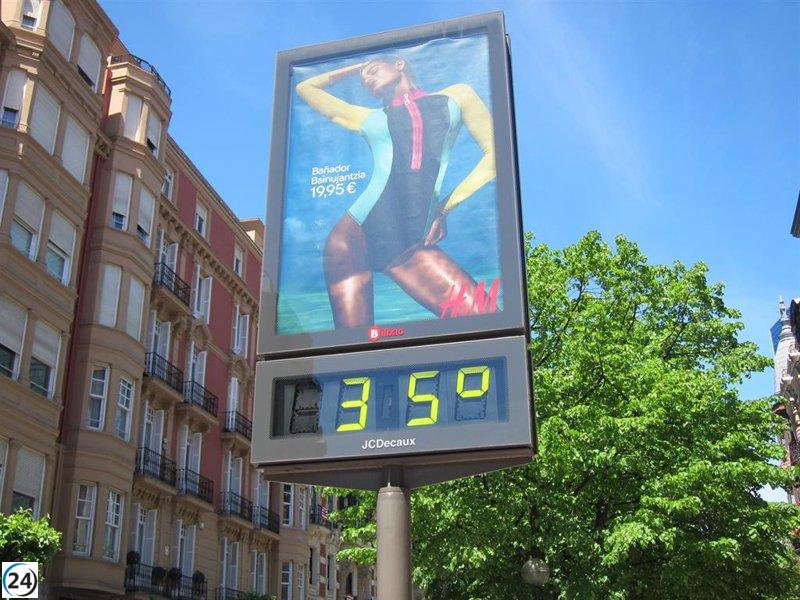 Euskadi amplía el aviso amarillo por altas temperaturas hasta el sábado, tras mínimas de 20,3 grados durante la noche.