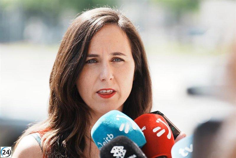 Belarra critica al PP por tener un enfoque limitado y carecer de propuestas para aquellos que no hablan castellano.