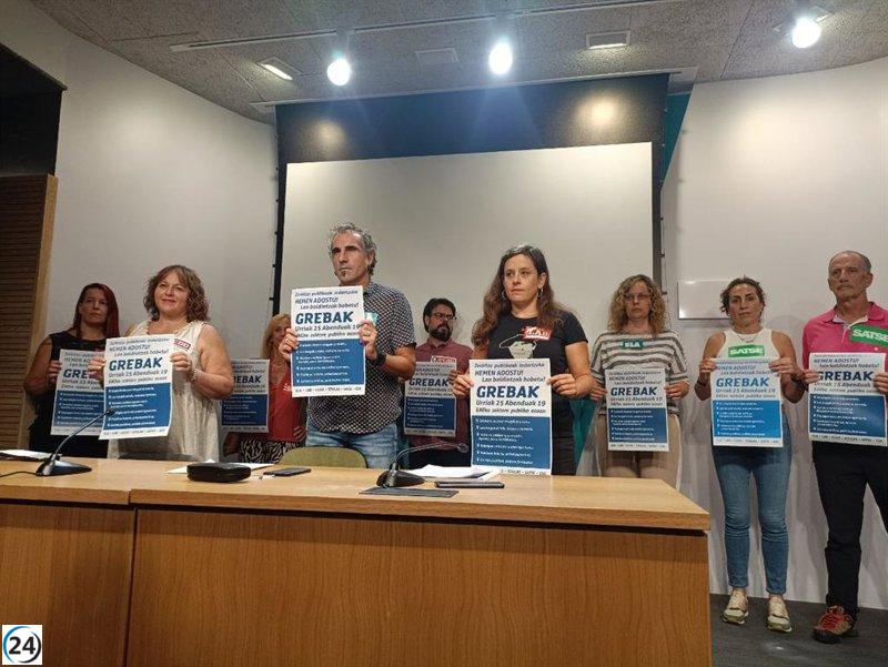 Éxito rotundo de la huelga en el sector público de Euskadi con un respaldo masivo en Transporte, según los sindicatos progresistas