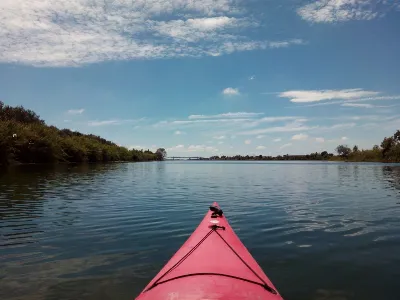 Kayak en el delta del Ebro