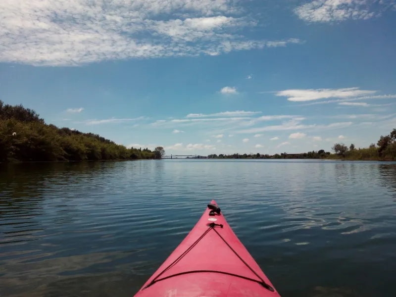 Kayak en el delta del Ebro